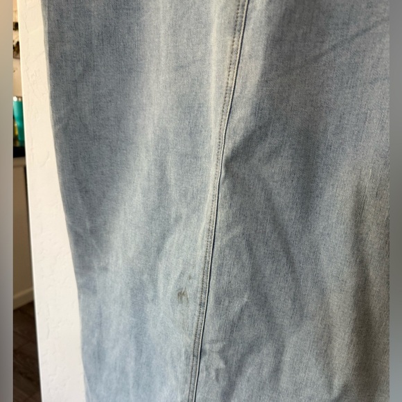 Princess Polly|light wash denim maxi skirt with front slit opening•••NWT,size 6 - Picture 14 of 16